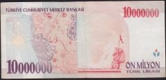 7.Emisyon 10 000 000 Lira A84 550144 Çok Temiz