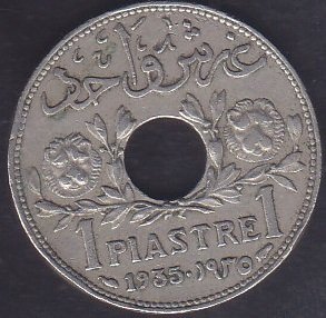 SURİYE 1 PİASTRE 1935
