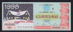 1997 31 ARALIK YARIM BİLET eski para alan yerler