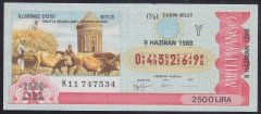 1988 9 HAZİRAN YARIM BİLET Y SERİSİ