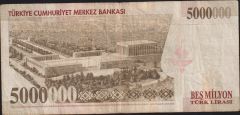 7.Emisyon 5 000 000 Lira K37 880257 Çok Temiz