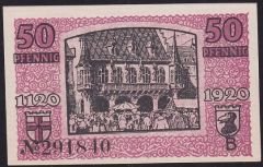 Almanya 50 Pfennig Notgeld 1920 Çil