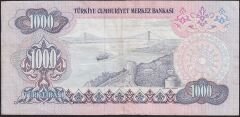 6.Emisyon 1.Tertip 1000 Lira C40 198834 Çok Temiz+