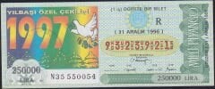 1996 31 Aralık Çeyrek Bilet - R Serisi