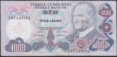 6.Emisyon 2.Tertip 1000 Lira C65 143752 Çok Temiz+