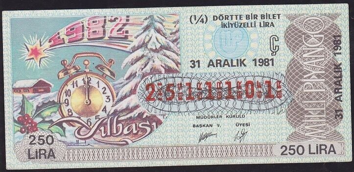1981 31 Aralık Çeyrek Bilet - Ç Serisi
