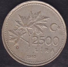 1992 Yılı 2500 Lira