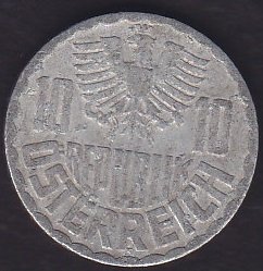 AVUSTURYA 10 GROSCHEN 1973