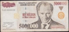 7.Emisyon 5 000 000 Lira I45 696033 Çok Temiz
