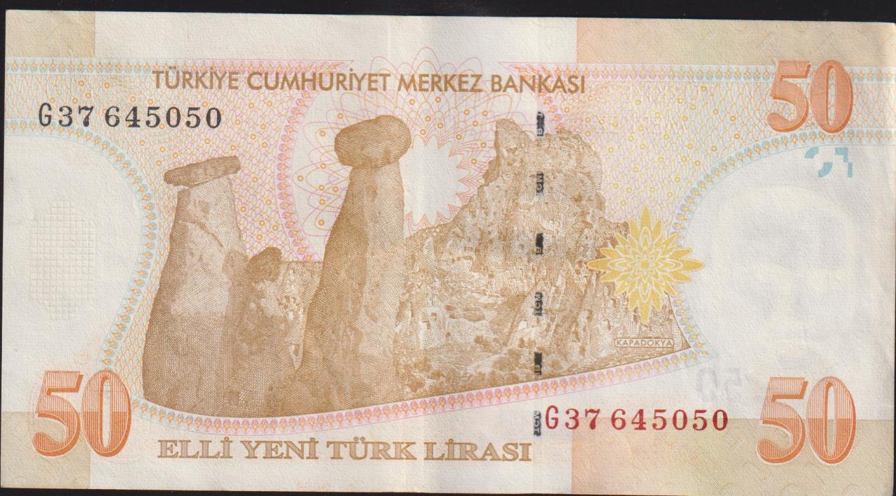 8.Emisyon 50 YTL G37 645050 Ççt+