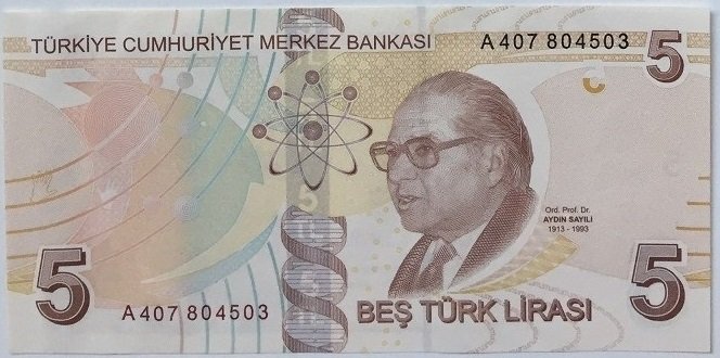 9.EMİSYON 5 LİRA 1.TERTİP A407 804503 ÇİL