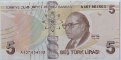 9.EMİSYON 5 LİRA 1.TERTİP A407 804503 ÇİL