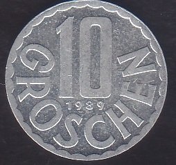 AVUSTURYA 10 GROSCHEN 1989
