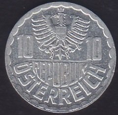 AVUSTURYA 10 GROSCHEN 1989