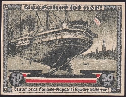 Almanya 50 Pfennig Notgeld 1921 Çil