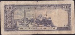 5.Emisyon 4.Tertip 500 Lira V27 014063 Temiz +