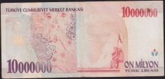 7.Emisyon 10 000 000 Lira A75 238149 Çok Temiz