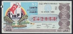 1983 19 EYLÜL ÇEYREK BİLET N SERİSİ