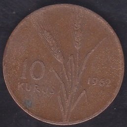 1962 YILI 10 KURUŞ TEMİZ