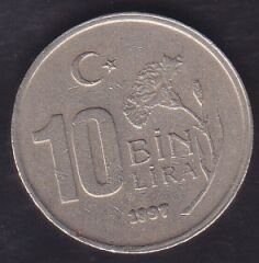 1997 Yılı 10.000 Lira Kalın Baskı