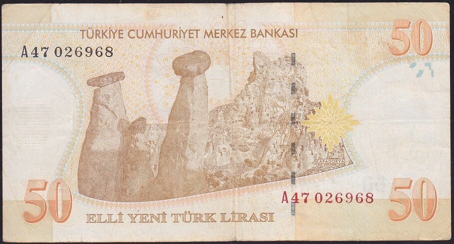 8.Emisyon 50 YTL A47 026968 Çok Temiz