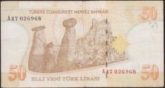 8.Emisyon 50 YTL A47 026968 Çok Temiz