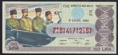 1983 9 EYLÜL ÇEYREK BİLET K SERİSİ