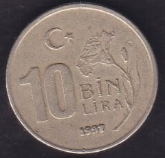 1997 Yılı 10.000 Lira Kalın Baskı