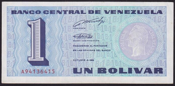 Venezuela 1 Bolivar 1989 Çilaltı Çil