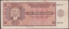 3.Emisyon 10 Lira C5 491796 Çok Temiz ( Açıklamayı Okuyunuz )