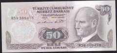 6.Emisyon 1.Tertip 50 Lira H59 309476 Çil