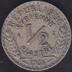 SURİYE 1/2 PİASTRE 1936