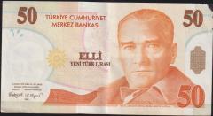 8.Emisyon 50 YTL G04 252458 Çok Temiz ( Lekeden dolayı )