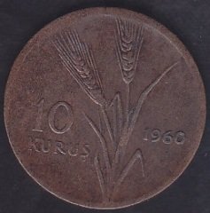 1960 YILI 10 KURUŞ ÇOK TEMİZ eski para mezat