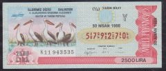 1988 30 NİSAN YARIM BİLET Y SERİSİ
