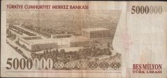 7.Emisyon 5 000 000 Lira K42 883663 Çok Temiz