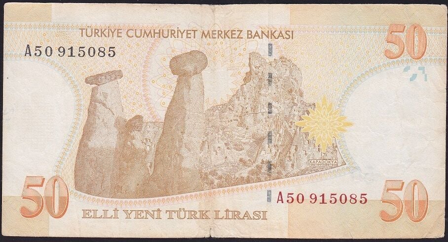 8.Emisyon 50 YTL A50 915085 Çok Temiz