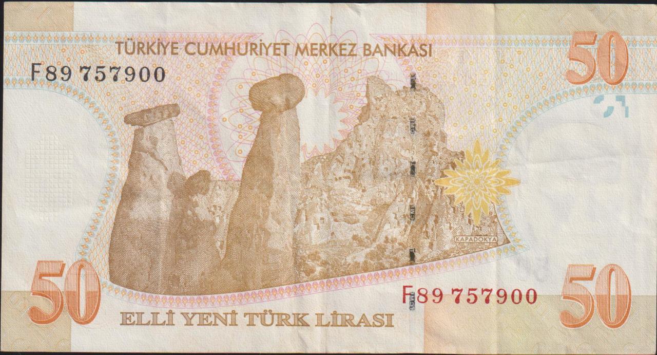 8.Emisyon 50 YTL F89 757900 Çok Temiz+