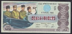 1983 9 EYLÜL ÇEYREK BİLET Ç SERİSİ