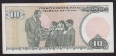 7.EMİSYON 2.TERTİP 10 LİRA E11 166799 ÇOK TEMİZ + eski kağıt para koleksiyon