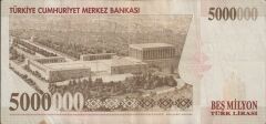 7.Emisyon 5 000 000 Lira K44 758391 Çok Temiz+
