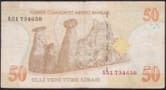 8.Emisyon 50 YTL A51 734650 Çok Temiz