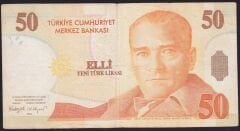 8.Emisyon 50 YTL A51 734650 Çok Temiz
