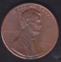 Amerika 1 Cent 1990 D
