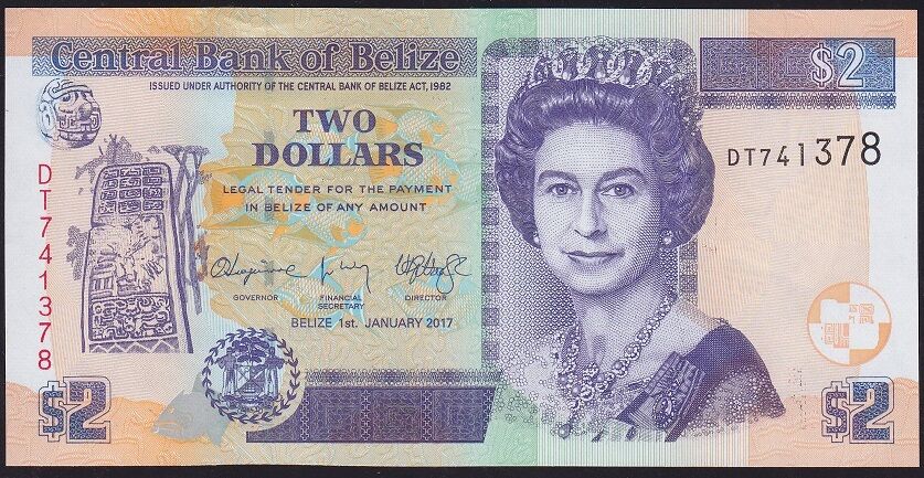Belize 2 Dolar 2017 Çilaltı Çil