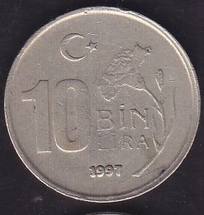 1997 Yılı 10000 Lira ( İnce Baskı )