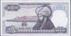 7.Emisyon 2.Tertip 1000 Lira J69 011597 Çil