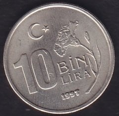 1997 Yılı 10000 Lira Kalın Baskı