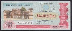 1988 9 NİSAN YARIM BİLET Z SERİSİ