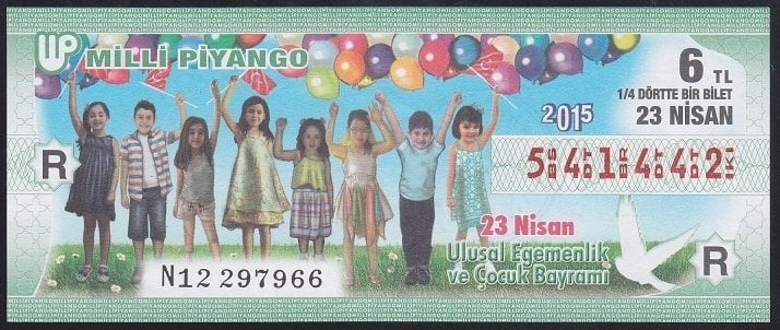 2015 23 NİSAN ÇEYREK BİLET R SERİSİ
